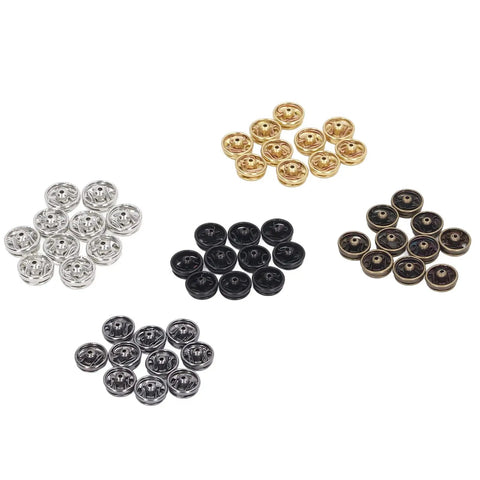 Lightweight 5mm Snap Button Fasteners 100 Piece Set For Garments And Fabrics Five Color Assortment displayed in groups