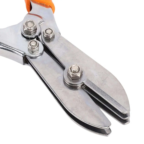 Heavy Duty Five Blade Sheet Metal Crimping Tool With A 1.61 Inch Throat for Crimping 24 28 Gauge Pipes close-up view