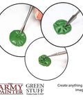 Green Stuff 2 Part Modeling Clay For Miniatures Moldable Putty close-ups with sculpting tools for conversions and filling.