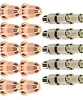 Pro Grade Plasma Cutter Electrode Tips And Nozzles Replacement Set For 275i 375i P400DV P300i 0.8mm Aperture, 20 Pieces