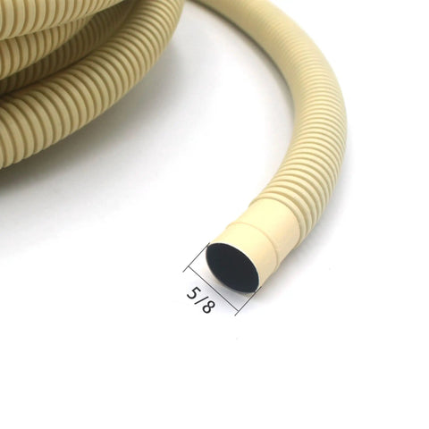 Flexible Mini Split Drain Hose For AC Units 5/8 Inch ID, 25 Ft Universal Line Set Cover showing close-up of corrugated tube end