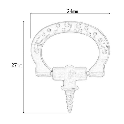 Mini Cabinet Knob Set Ten Pack Antique Bronze Finish With Self Tapping Screws For Jewelry Box 24x27mm Outline Diagram