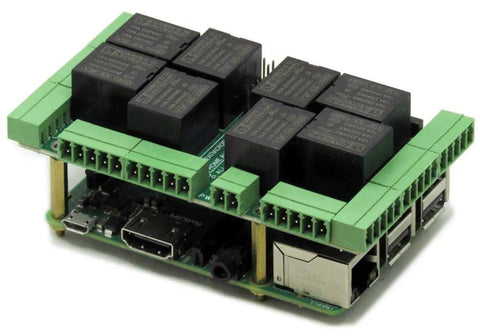 Straight Up Ready To Roll Eight Layer Stackable Expansion Hat Made For Raspberry Pi Controllers with multiple relay boards.