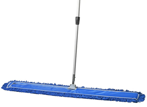Heavy Duty 48 Inch Blue Commercial Dust Mop And Floor Sweeper With Extendable Handle for Hardwood Tile And Concrete Floors