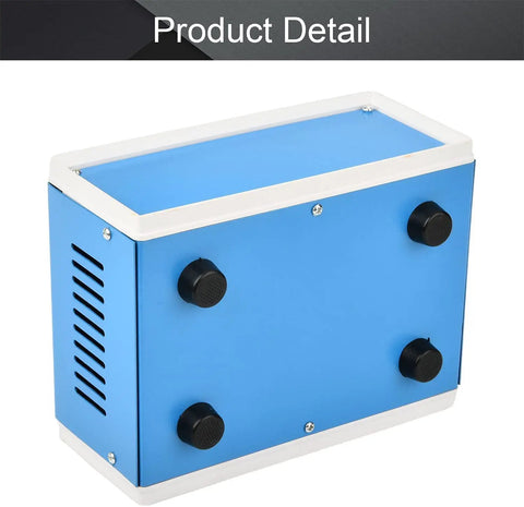 Heavy Duty ABS Plastic Enclosure Built Tough For Garage Mods And Home Upgrades Delivers Knockout Protection For Wiring Against Rain Dust And Grit All Season Long With No Sweat Coverage Inside, 170x130x80mm, blue with knobs.