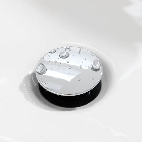 Heavy Duty Chrome Pop Up Bathroom Sink Drain With Overflow Stopper Boasts Smooth Push Glide Action No Fuss Vanity Upgrade Durable Strainer Traps Hair Defeats Daily Gunk Keeps Drains Flowing Smooth Now And Forever