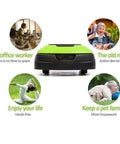 Smart Robotic Lawn Mower With Auto Charging displayed with lifestyle benefits for different users