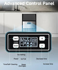 Control panel of Heavy Duty Commercial Ice Maker Machine Delivers 100 Lbs Per Day, advanced features displayed.