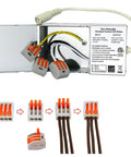 Wiring connector and junction box for 10-Pack 3-Inch LED Gimbal Downlight Dope Canless Pot Light 8W 3000K Dimmable 830Lm 120V