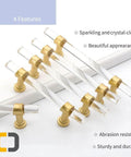 Ultra Cool 3 Inch Crystal Clear Acrylic Drawer Pulls with Sleek Gold Accents 20 Pack Set for Updating Cabinets