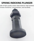 No Sweat Plug And Play Push Fit Ball Nose Spring Plunger M20x1.5 Carbon Steel Self Locking Indexing Pin close-up view.