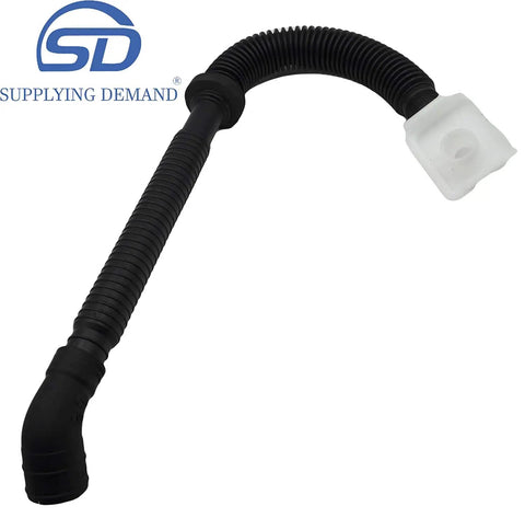 Black Washer Drain Hose Replacement For W11035296 And W10786886, flexible hose with white connector, model-specific use.