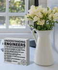 Funny Engineer Gift For Men Dope Desk Decor For Mentors, Coworkers, Dads, And Husbands At Home Office Wooden Sign 5x5 Inch Display