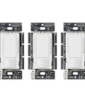 Three Maestro LED Plus Motion Sensor Dimmer Switch For 150W LED Lighting Auto On Off XCT Sensing Technology in white
