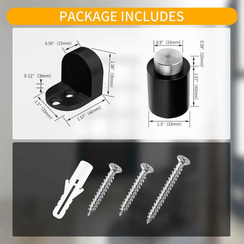 Magnetic Door Stopper And Holder For Secure Doors Under Two And A Half Inches Heavy Duty Stainless Steel Anti Rust package includes