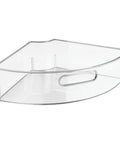 Clear Plastic Quarter Wedge Bin Fits Tight In Corner Cabinets Boosts Space Lazy Susans Store Spices Condiments Pantry Goods