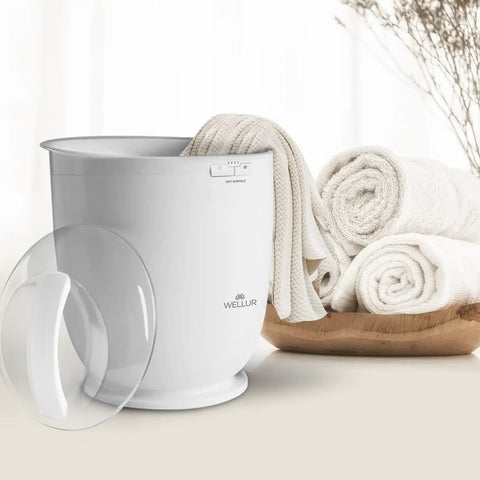 Large Towel Warmer Bucket For Two Oversized Towels And More With Built In Timer 15 30 45 Or 60 Minutes Heats Towels From Inside And Out Making Home Spa Sessions Cozy No Fuss For Robes Blankets And More Easy On Off By Holding The Power Button