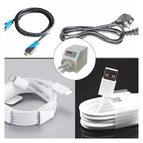 Semi Automatic Cable Winding Reel Straight Up Hassle Free Cord Organizer For Usb And Power Lines Up To Eight Mm Thick Hella Durable Tool with various cables