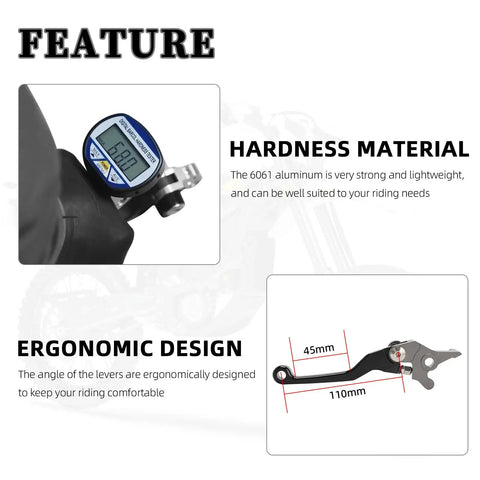 Adjustable CNC 6061 Aluminum Brake Levers For Surron Ultra Bee Electric Dirt Bike Replacement Ultrabee Hand Levers With Custom Reach For Comfortable Grip And Crisp Smooth Braking Performance