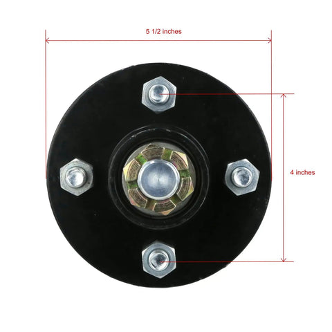 Trailer Axle Kit Assembly With Four On Four Inch Bolt Idler Hub And One Quarter Inch Round BT8 Spindle For Two Thousand Pound Axles