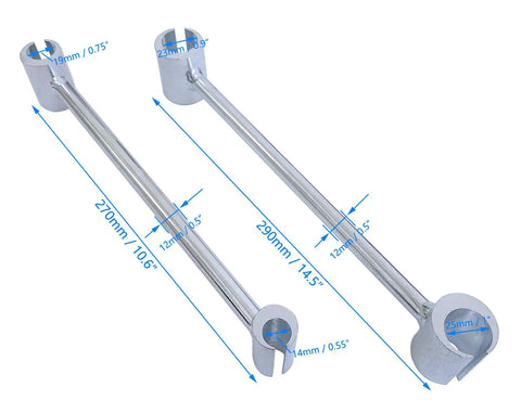 Two Sets Adjustable Door Hinge Bender Wrench Kit For Sagging Doors And Gap Adjustment 14 To 19mm And 23 To 25mm Tool