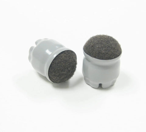 Slip On Floor Savers For Chairs And Tables One And A Quarter Inch Fit For Three Quarters To One And One Eighth Inch Legs Grey Sleeve One Hundred Pack Keeps Floors Scratch Free And Quiet Glide Durable, grey vinyl sleeves with felt bottom