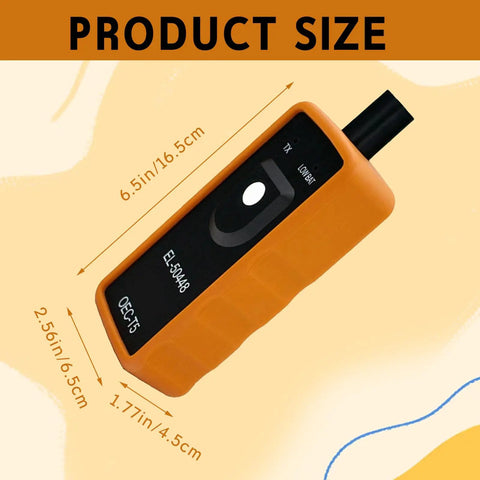 Universal Car TPMS Relearn Tool For Tire Pressure Sensor Activation And Reset measuring 6.5in by 2.56in with durable ABS housing.