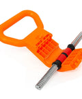 Adjustable Dumbbell Handle Grip For Travel And Home Gym Portable Weight Training Accessory in orange PP material.