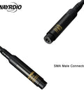 Dual Band Telescopic Ham Radio Antenna 42 Inch Extendable VHF UHF Long Range Replacement Antenna with SMA Male Connector