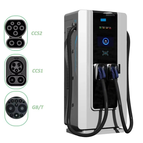 Ultra Fast DC EV Charger 80KW To 120KW Dual Connector Charging Station with App Control for Level 3 Commercial Use