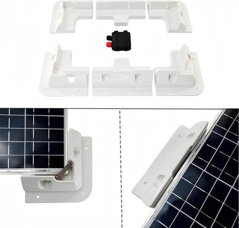 Flat Roof Solar Panel Mounting Bracket Kit 7 Piece ScrewFix Roof Mounts For RVs Vans Caravans Sheds And Boats Not For Curved Roofs