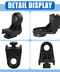 Eight Piece Universal Radiator Fan Mounting Feet Brackets L Shaped Install Legs Secures Slim Electric Car Cooling Fans Straight Up Durable Setup Hella Reliable Rig Ready Auto Parts Must Have Gear detailed view of black plastic mounts