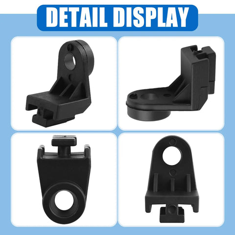 Eight Piece Universal Radiator Fan Mounting Feet Brackets L Shaped Install Legs Secures Slim Electric Car Cooling Fans Straight Up Durable Setup Hella Reliable Rig Ready Auto Parts Must Have Gear detailed view of black plastic mounts