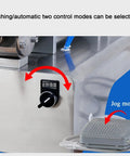 Automatic Pneumatic Liquid Filler Machine Horizontal Bottle Dosing Station control panel with inching and automatic modes.