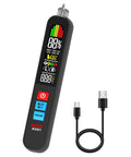 Handy Non Contact Voltage Tester With 3 Phase Rotation Indicator And Signal Percentage Display Rechargeable AC Electrical Detector Pen with USB-C cable