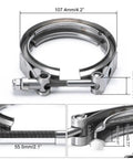 Universal 3.0 Inch Stainless Steel V Band Clamp For Turbo Downpipes And Exhaust Systems Built Tough For Boosted Cars Easy On Off Quick Release