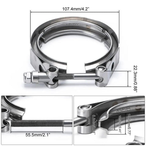 Universal 3.0 Inch Stainless Steel V Band Clamp For Turbo Downpipes And Exhaust Systems Built Tough For Boosted Cars Easy On Off Quick Release