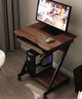 Cute standing desk with keyboard tray for home office, showcasing smooth adjustable height and MDF material.