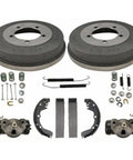 Rear Brake Drum And Shoe Kit With Wheel Cylinder For Chrysler Sebring Dodge Avenger Stratus Eagle Talon Mitsubishi Eclipse Galant 1995-2005 Complete Restore Your Ride, two drums and hardware