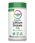 Lithium Orotate 5 Mg Supplement In Vegan Capsules 120 Count Bioavailable Trace Element Non GMO Gluten Free bottle