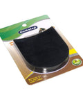 Two Pairs Rubber Heel Pads Replacement Kit With 3.5 mm Thick Anti Slip Cushions For Men And Women Leather Shoes Includes Nails Sandpapers Self Adhesive Stickers in packaging.