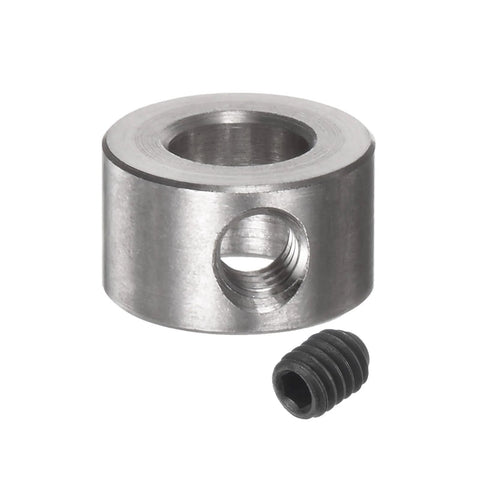 Stainless steel shaft collar with set screw for 6mm bore, 12mm outer diameter, 7mm width