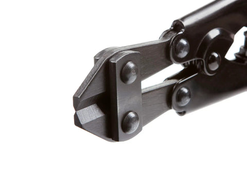 Close-up of 8 Inch Bolt Cutter With Forged Hardened Alloy Steel Jaws And Compound Cutting Action That Eases The Load