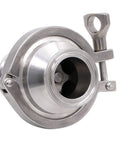 DERNORD 1.5 in tri-clamp stainless steel sanitary check valve with FKM gasket, front view