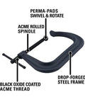 Beefy 8 Inch Opening C Clamp With 6 Inch Throat And 5900 Lbs Clamping Power Deep Square Throat Design Model 4408