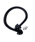 Power Transfer Wire Conduit Kit For Electrified Commercial Exit Doors With Alarmed Security, 18 Inch Length, Three Eighths Inch Diameter, No Brainer Easy Install, Finishes In Black Aluminum Or Oil Rubbed Bronze black conduit with screws