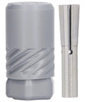 Top Grade Lathe Chuck And Tool Holder Collet Set For Milling Machines With 4MM Diameter featuring grey carbide collet and steel holder.