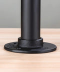 Industrial Pipe Table Legs Four Pack For Custom Rustic Tables And Furniture Heavy Duty Farmhouse Iron Desk Legs 30 Inches With Flanges And Shelf Support Diy Ready - black iron flange detail