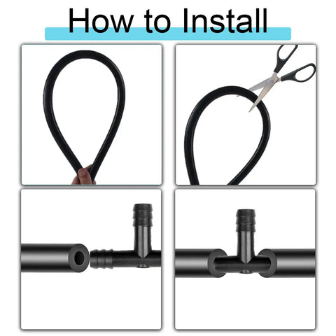 How to install High Temp Silicone Vacuum Hose Kit For Your Car And Engine, 6 Pieces With 5 Foot Lengths, demonstrating cutting and connecting.