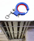 Heavy Duty Cable Tray Pulley Roller For Electrical Wire Pulling Tool Stainless Steel Wire Guide Roller, blue and red clamp